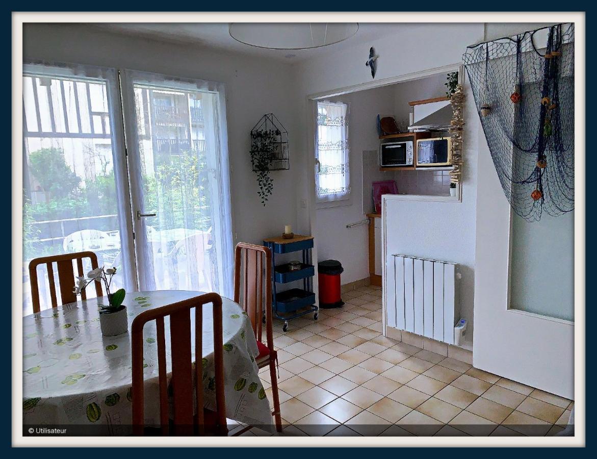 Cabourg, Appartement Plain Pied Avec Terrasse Acces Direct A La Plage ภายนอก รูปภาพ